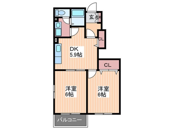 マ－ヴェラスＡの物件間取画像